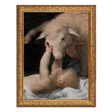 BEHOLD THE LAMB OF GOD FRAMED ART - 10 1/2" X 12 1/2"
